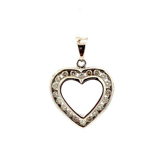 Load image into Gallery viewer, WHITE GOLD DIAMOND PENDANT ( 18K ) ( 2.68g ) - 0016073 Chain sold separately
