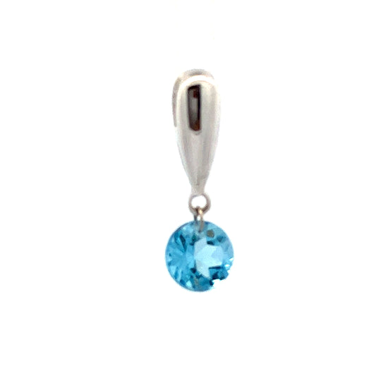 Load image into Gallery viewer, WHITE GOLD STONE PENDANT ( 18K ) ( 0.43g ) - 0016070 Chain sold separately

