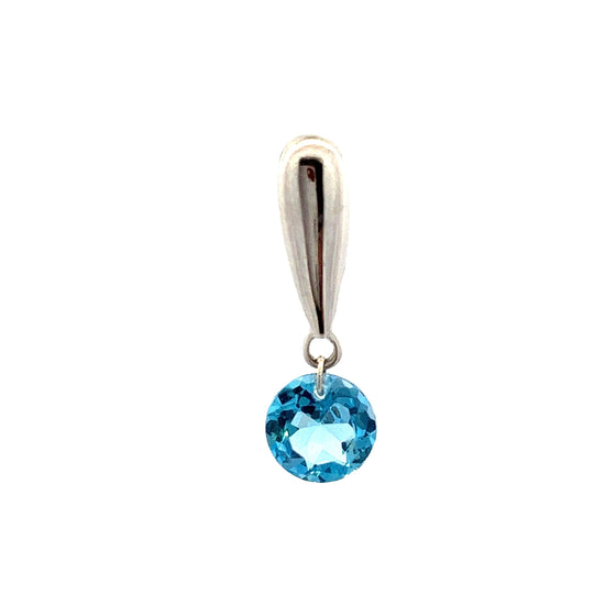 Load image into Gallery viewer, WHITE GOLD STONE PENDANT ( 18K ) ( 0.37g ) - 0016069 Chain sold separately
