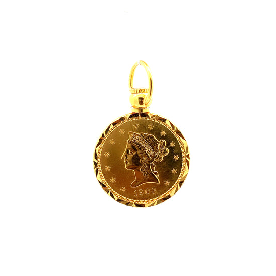 GOLD PENDANT ( 22K ) ( 10.55g ) - 0013859 Chain sold separately