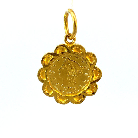 Load image into Gallery viewer, GOLD PENDANT ( 22K ) ( 2.2g ) - 0013431 Chain sold separately

