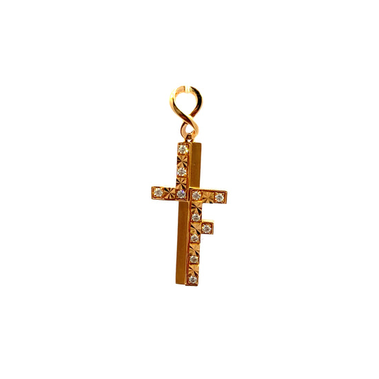 Load image into Gallery viewer, GOLD DIAMOND PENDANT ( 18K ) ( 2.66g ) - 0010228 Chain sold separately
