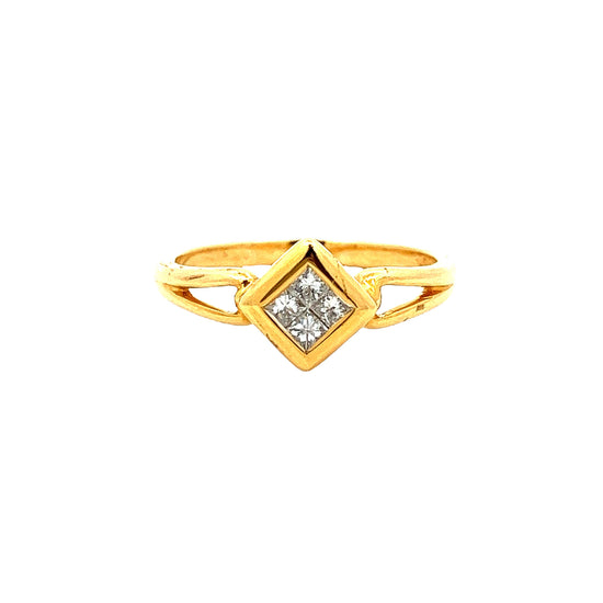 20K GOLD DIAMOND RING - 0009591