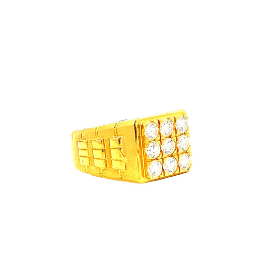 Load image into Gallery viewer, GOLD DIAMOND RING ( 20K ) - 0009589
