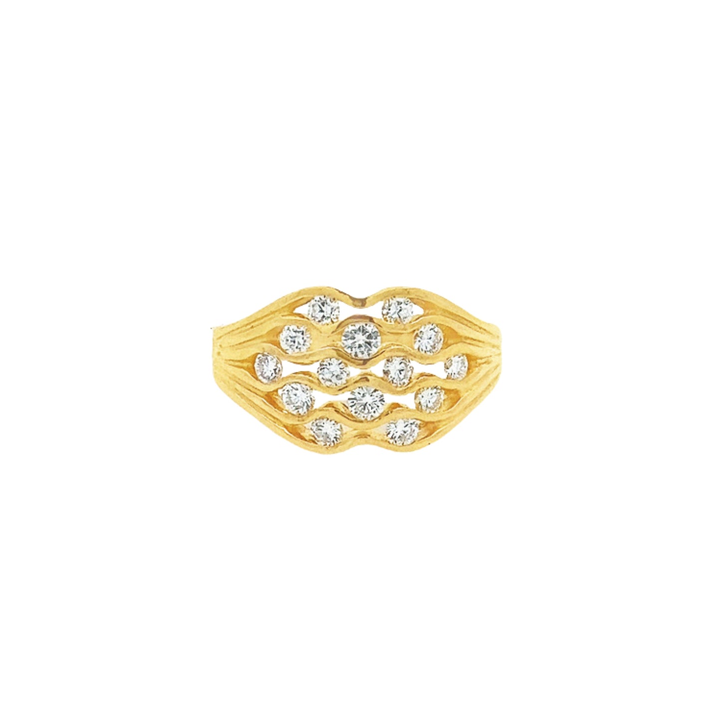 GOLD DIAMOND RING ( 20K ) - 0009585