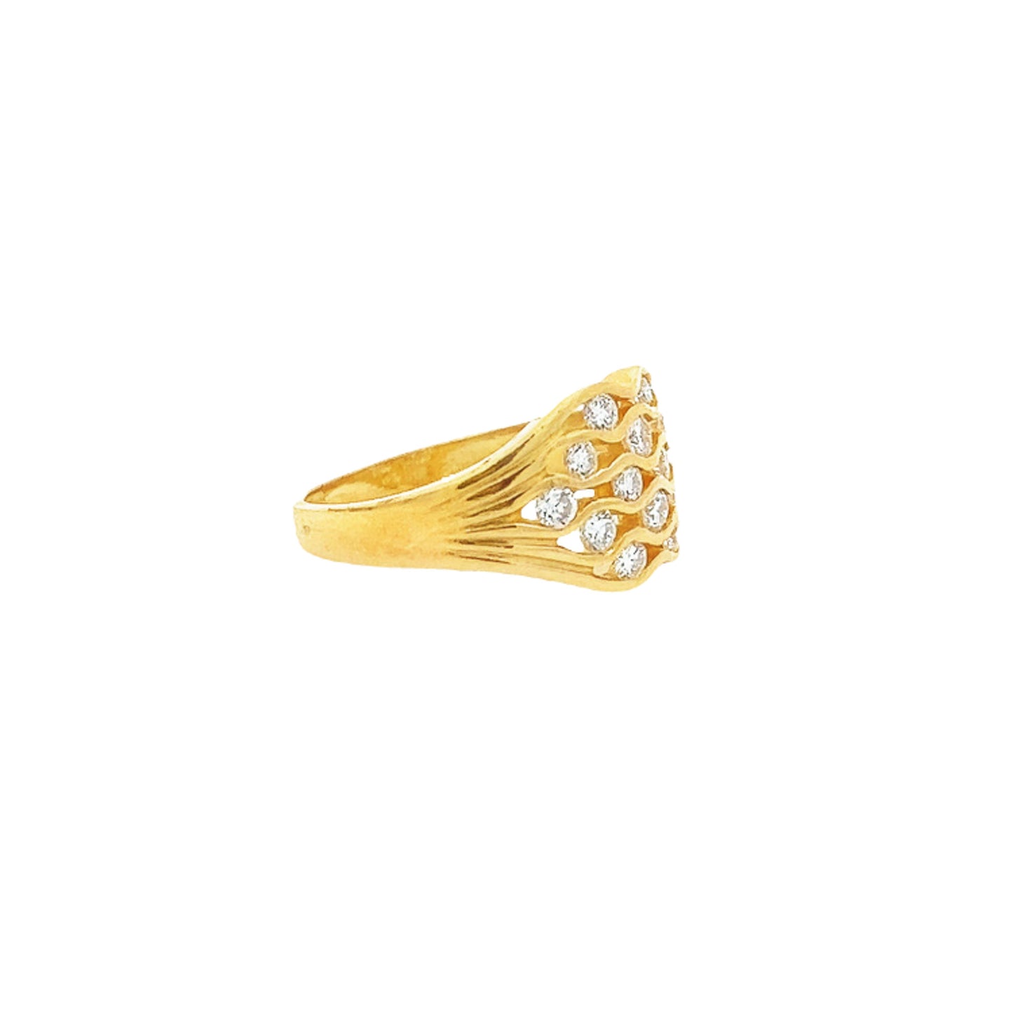 GOLD DIAMOND RING ( 20K ) - 0009585