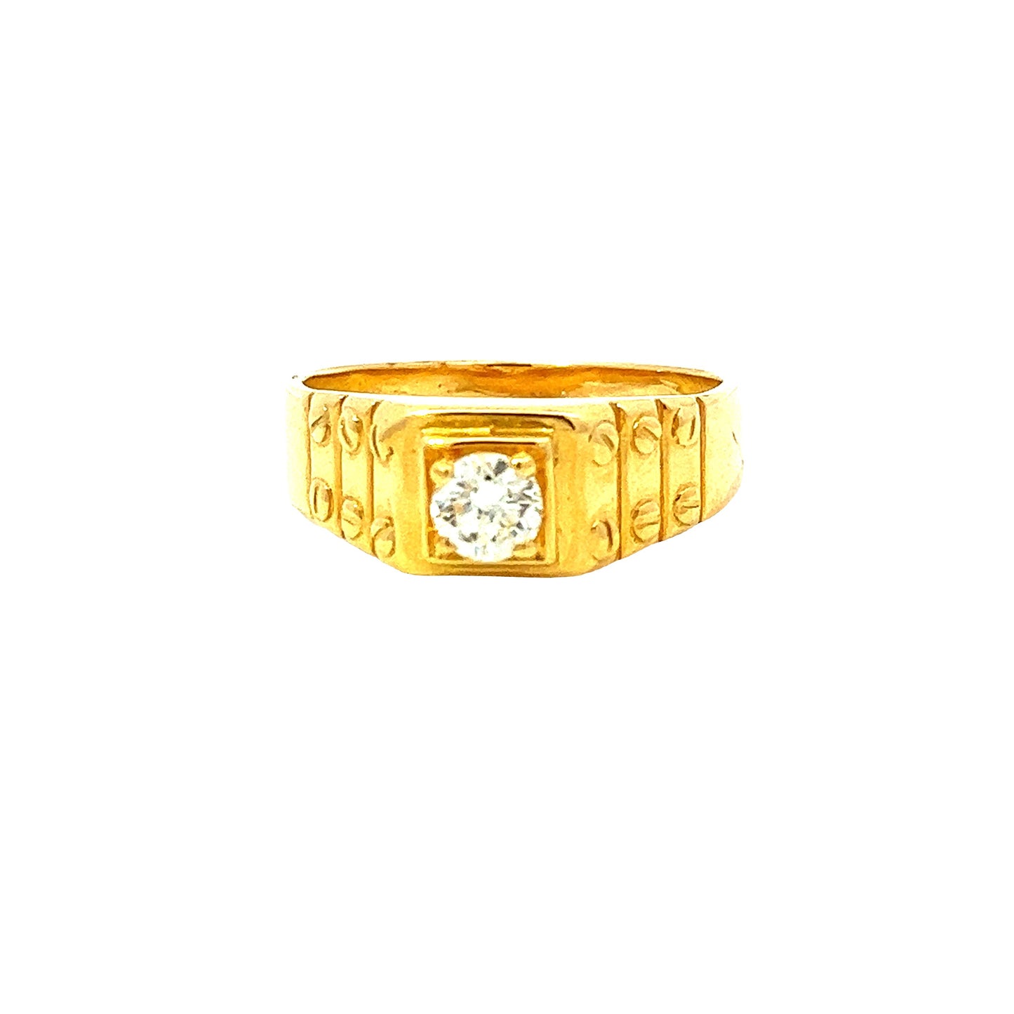 GOLD DIAMOND RING ( 20K ) - 0009584