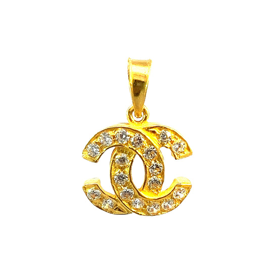 GOLD STONE PENDANT ( 22K ) ( 1.58g ) - 0008420 Chain sold separately