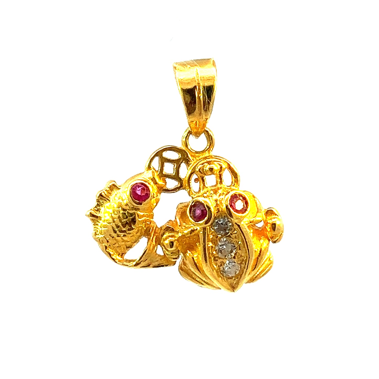 Load image into Gallery viewer, GOLD STONE PENDANT ( 22K ) ( 2.96g ) - 0008515 Chain sold separately
