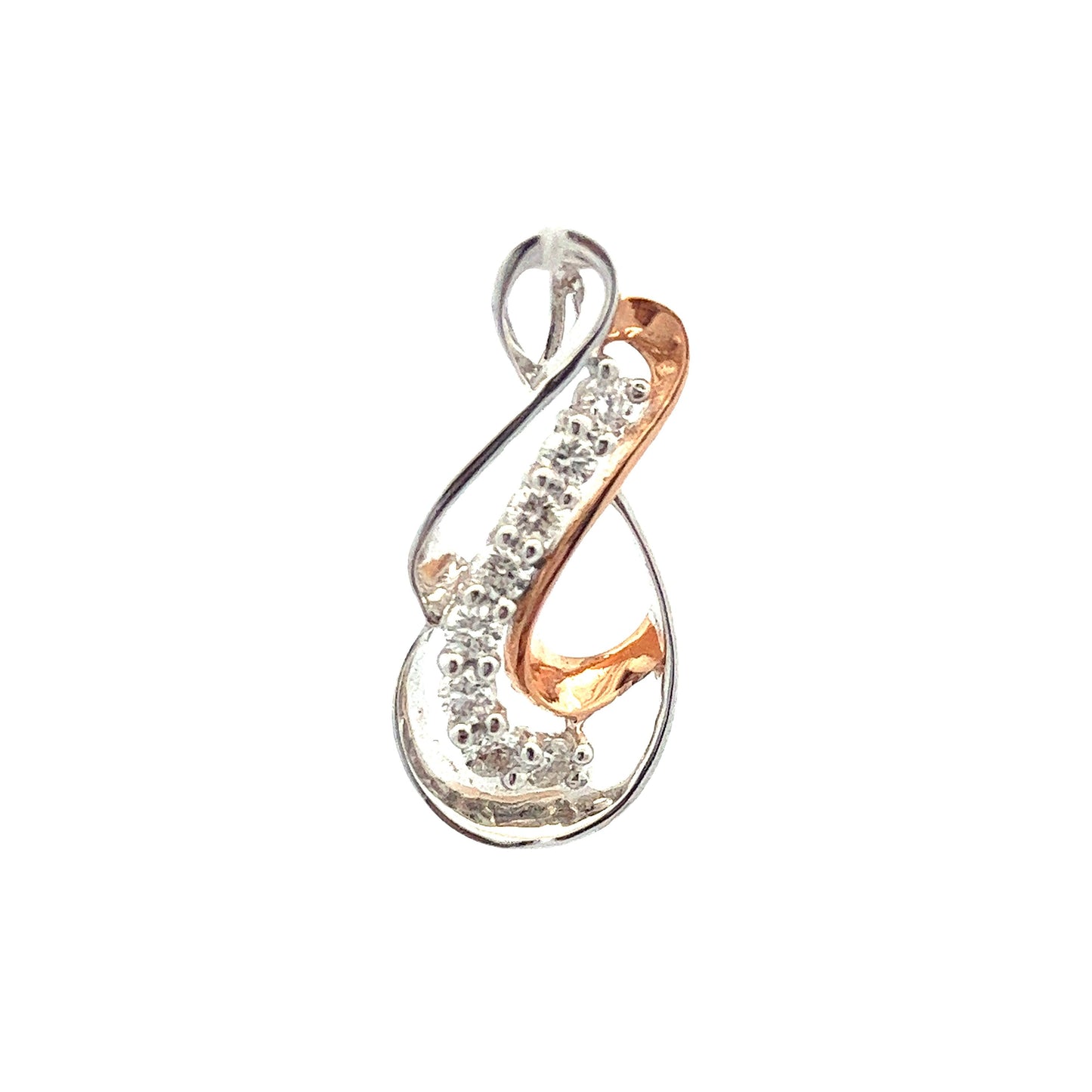 Load image into Gallery viewer, WHITE GOLD DIAMOND PENDANT ( 14K ) ( 0.89g ) - 0008121 Chain sold separately
