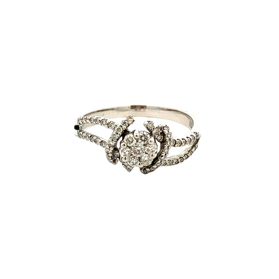 WHITE GOLD BRILLIANT RING ( 18K ) - 0007559