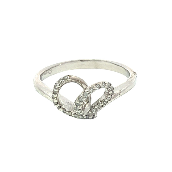 Load image into Gallery viewer, WHITE GOLD DIAMOND RING ( 18K ) ( 2.17g ) - 0007555
