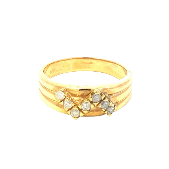 GOLD DIAMOND RING ( 20K ) ( 5.96g ) - 0007548