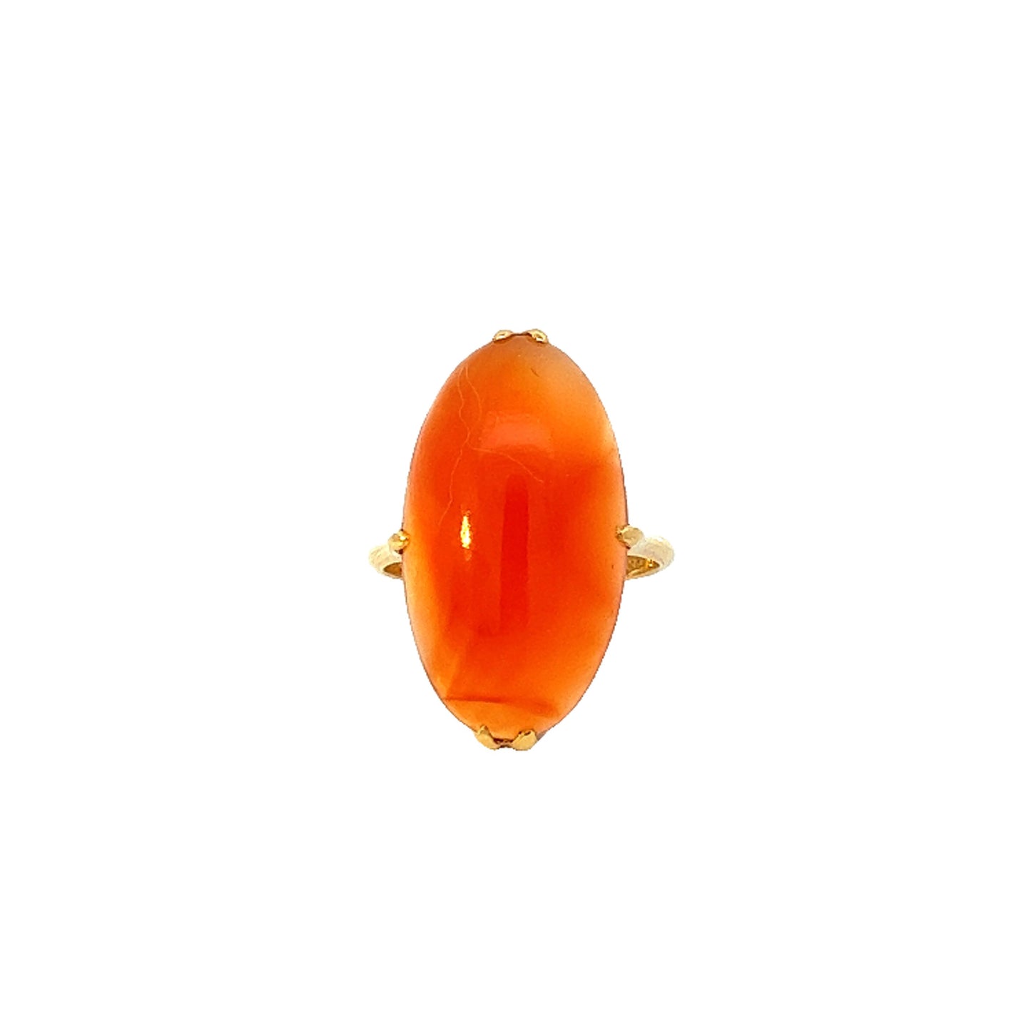 20K GOLD STONE RING - 0005384