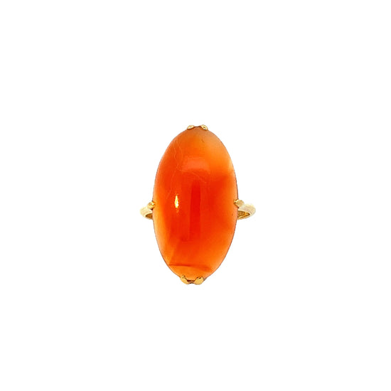 20K GOLD STONE RING - 0005384
