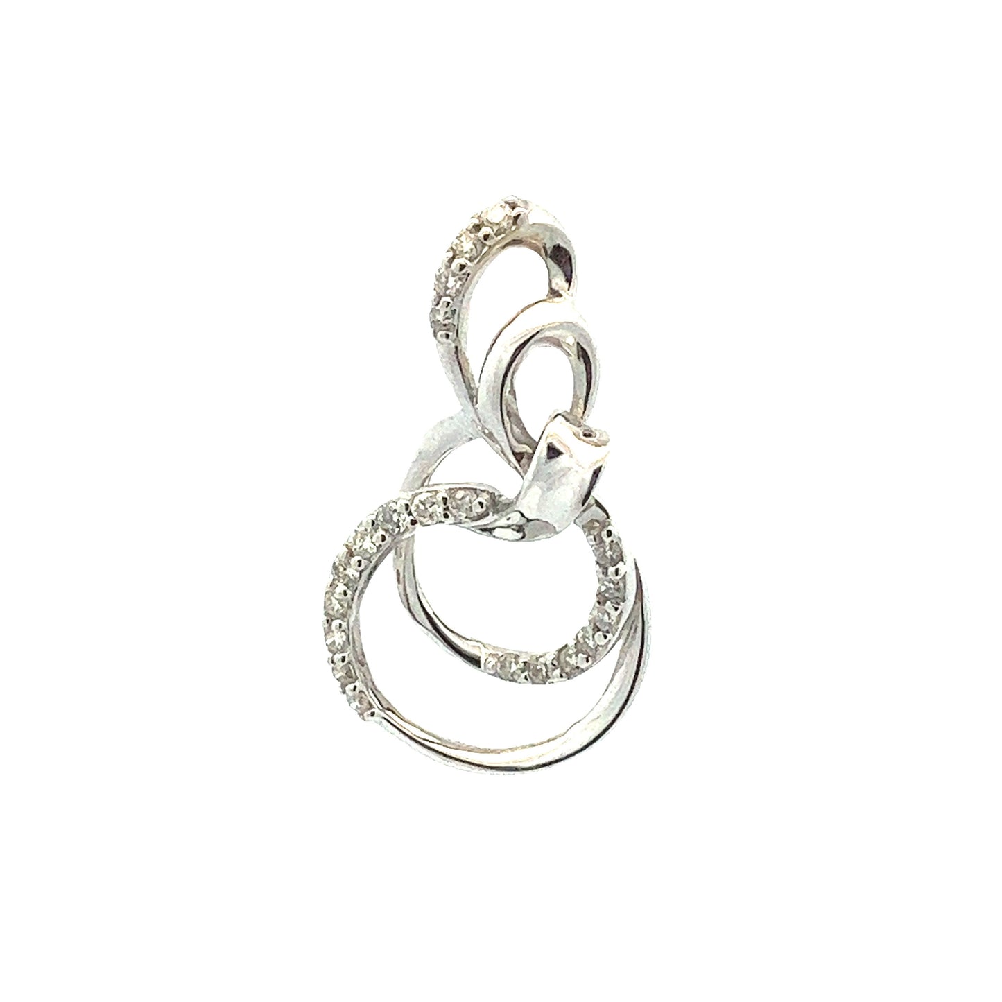 Load image into Gallery viewer, WHITE GOLD DIAMOND PENDANT ( 14K ) ( 1.23g ) - 0005221 Chain sold separately
