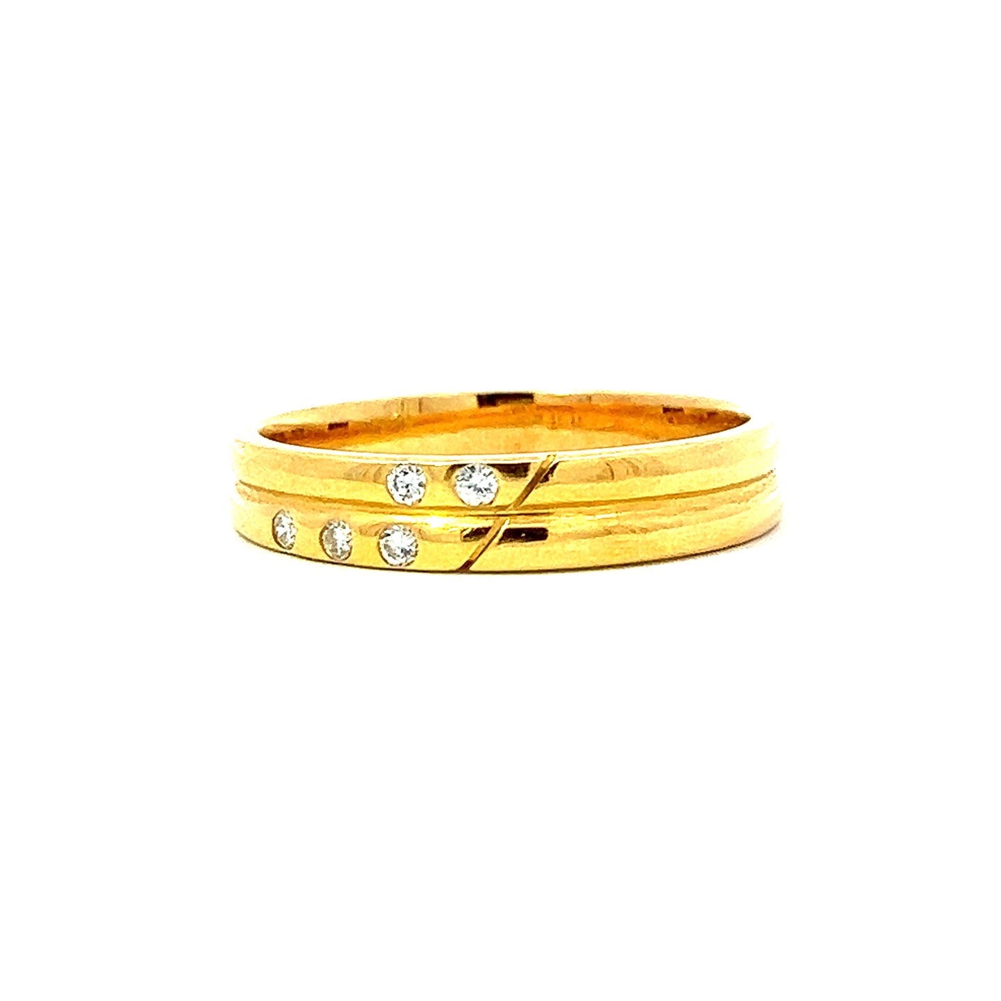 GOLD DIAMOND RING ( 18K ) - 0005211