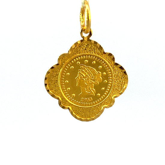 Load image into Gallery viewer, GOLD PENDANT ( 22K ) ( 1.73g ) - 0004740 Chain sold separately
