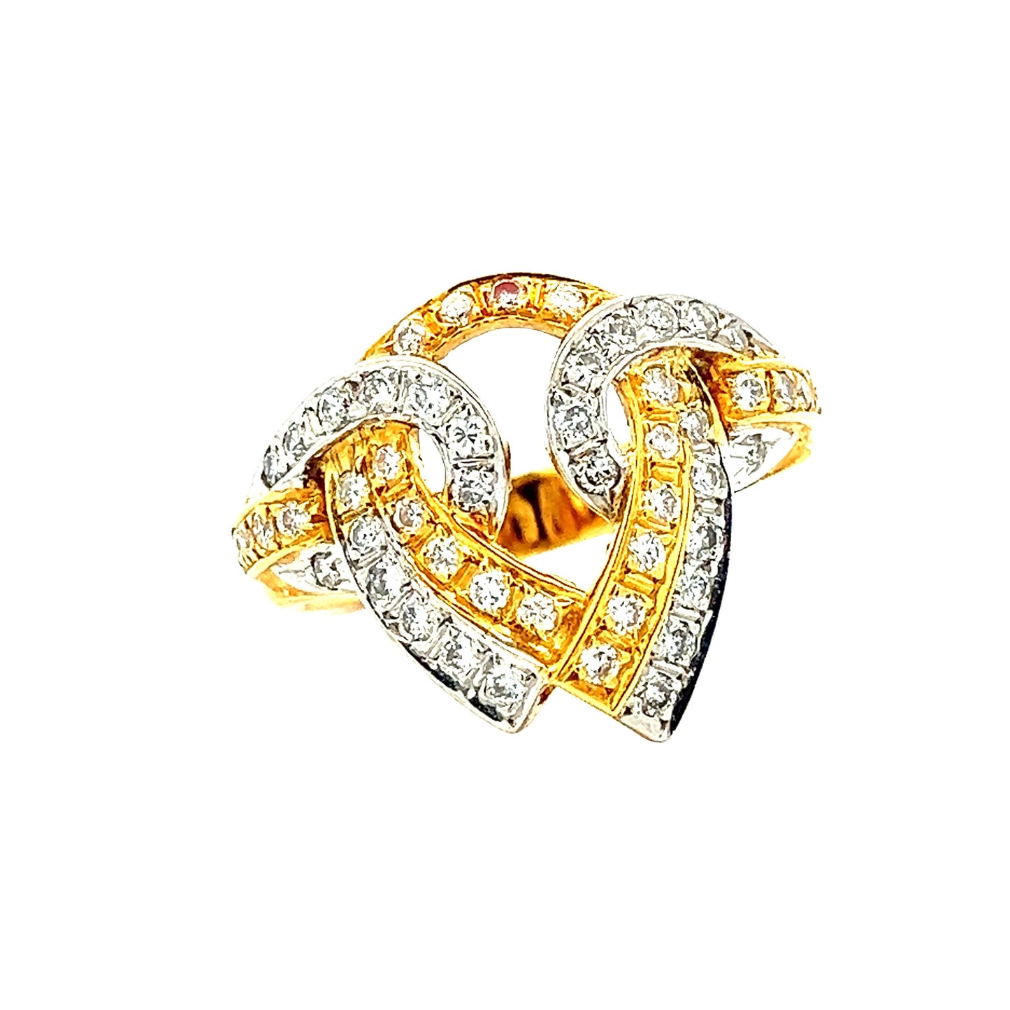 GOLD DIAMOND RING ( 18K ) - 0004029