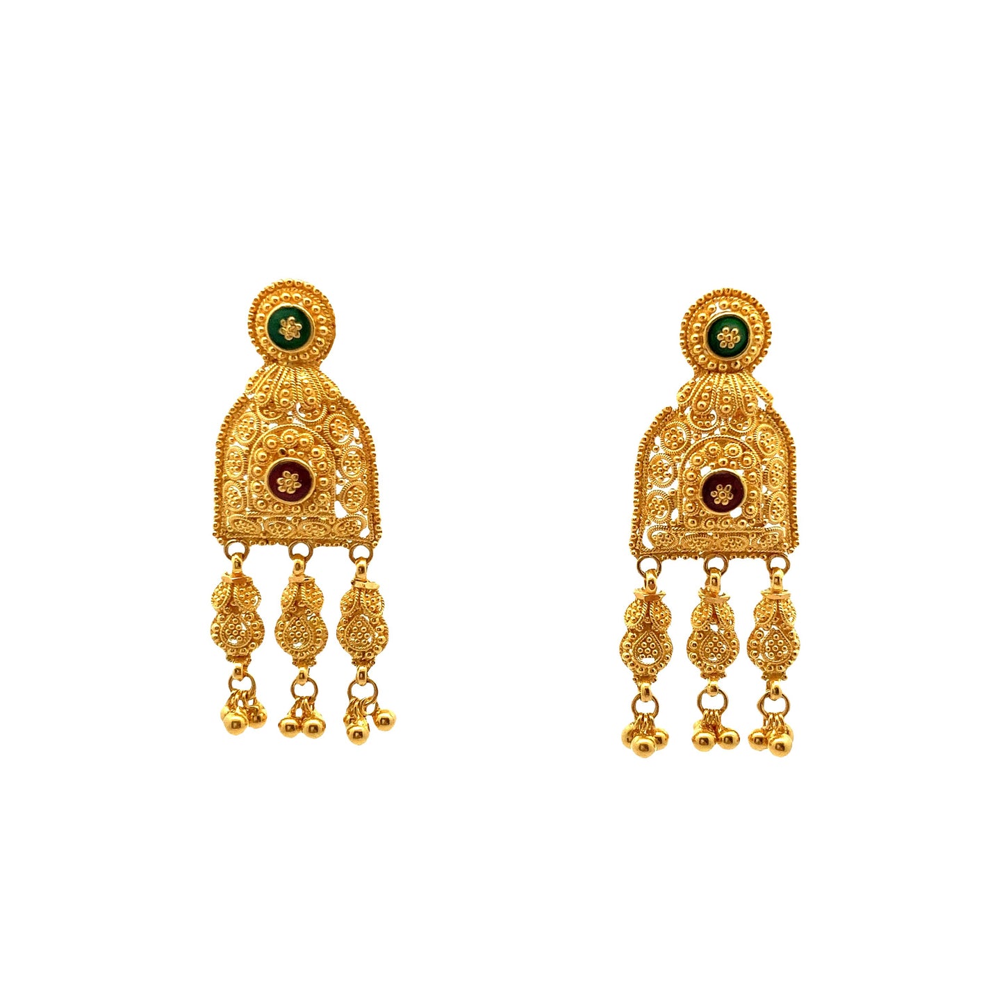 Load image into Gallery viewer, GOLD EARRINGS ( 22K ) - P003168
