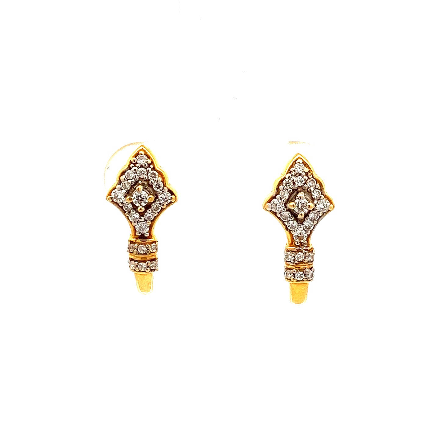 GOLD STONE EARRINGS ( 22K ) ( 4.34g ) - P002948