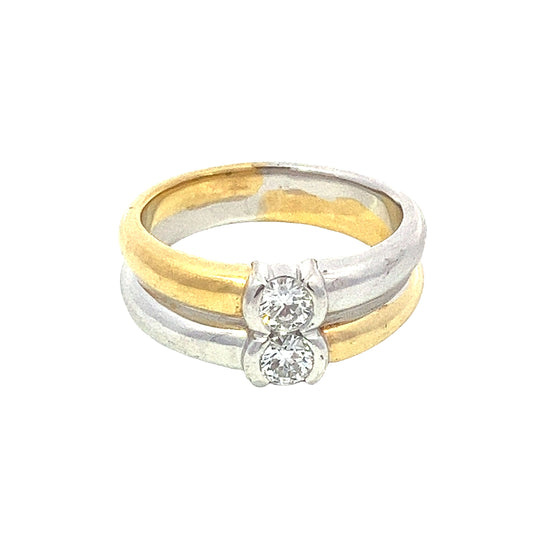 Load image into Gallery viewer, WHITE GOLD DIAMOND RING ( 18K ) ( 8.08g ) - P002196
