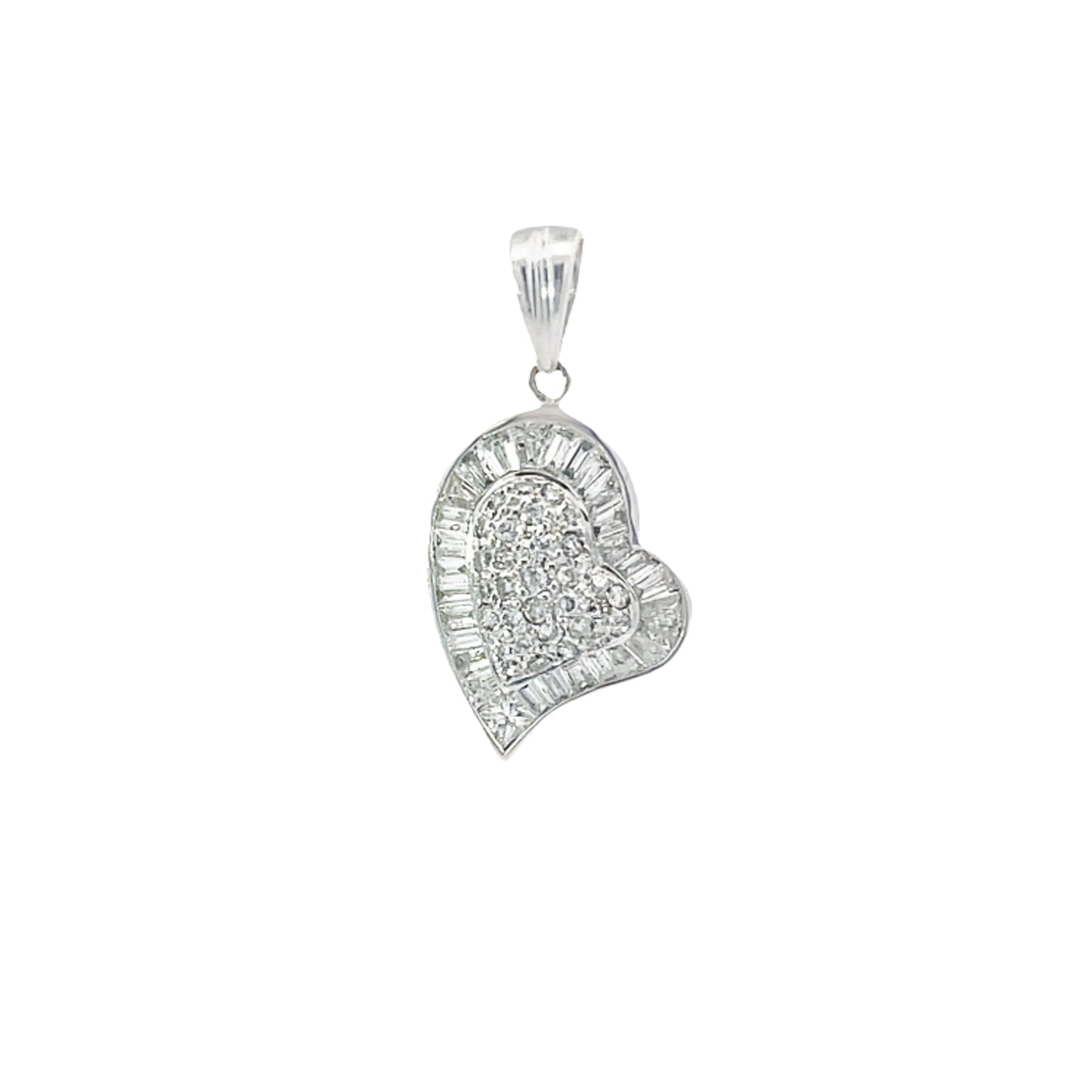 Load image into Gallery viewer, WHITE GOLD DIAMOND PENDANT ( 18K ) ( 1.6g ) - P002762 Chain sold separately
