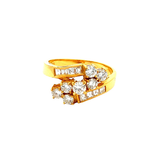 22K GOLD DIAMOND RING - P002179