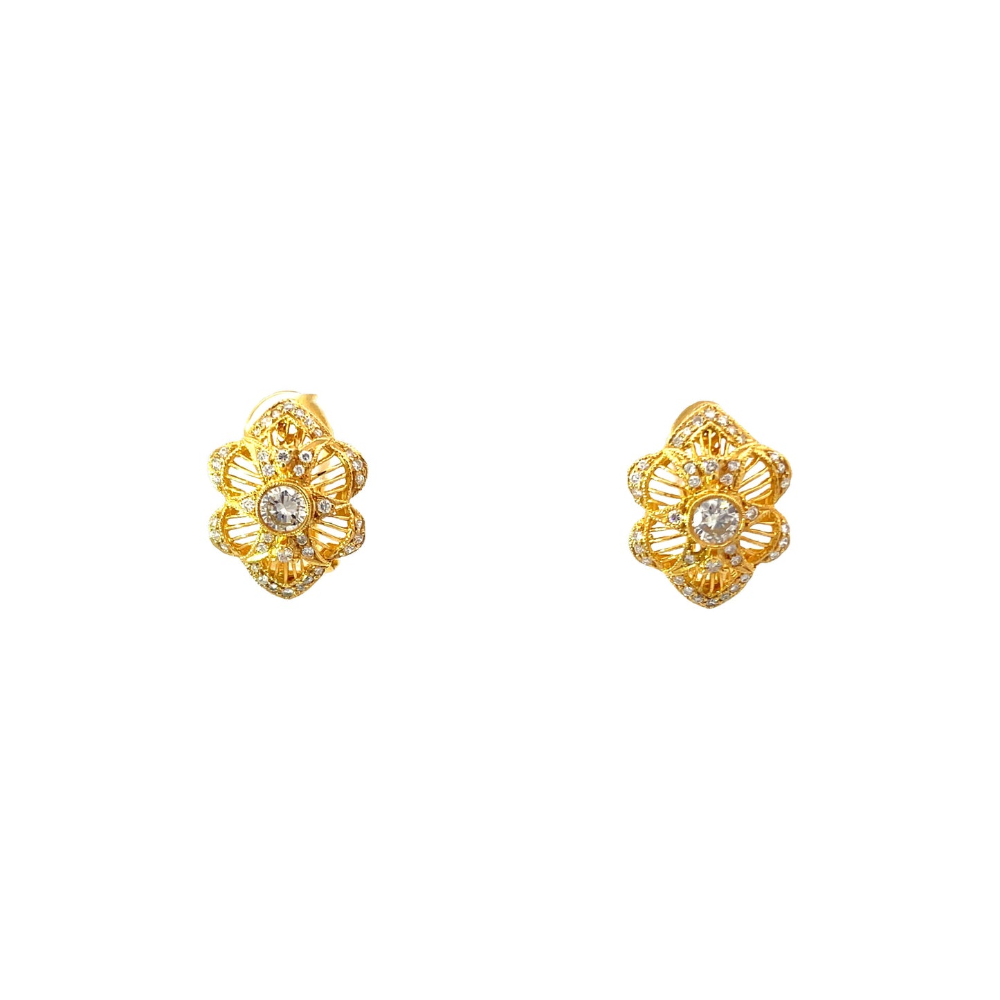 Gold Jewellery | GOLD BRILLIANT EARRINGS ( 18K ) - P002359