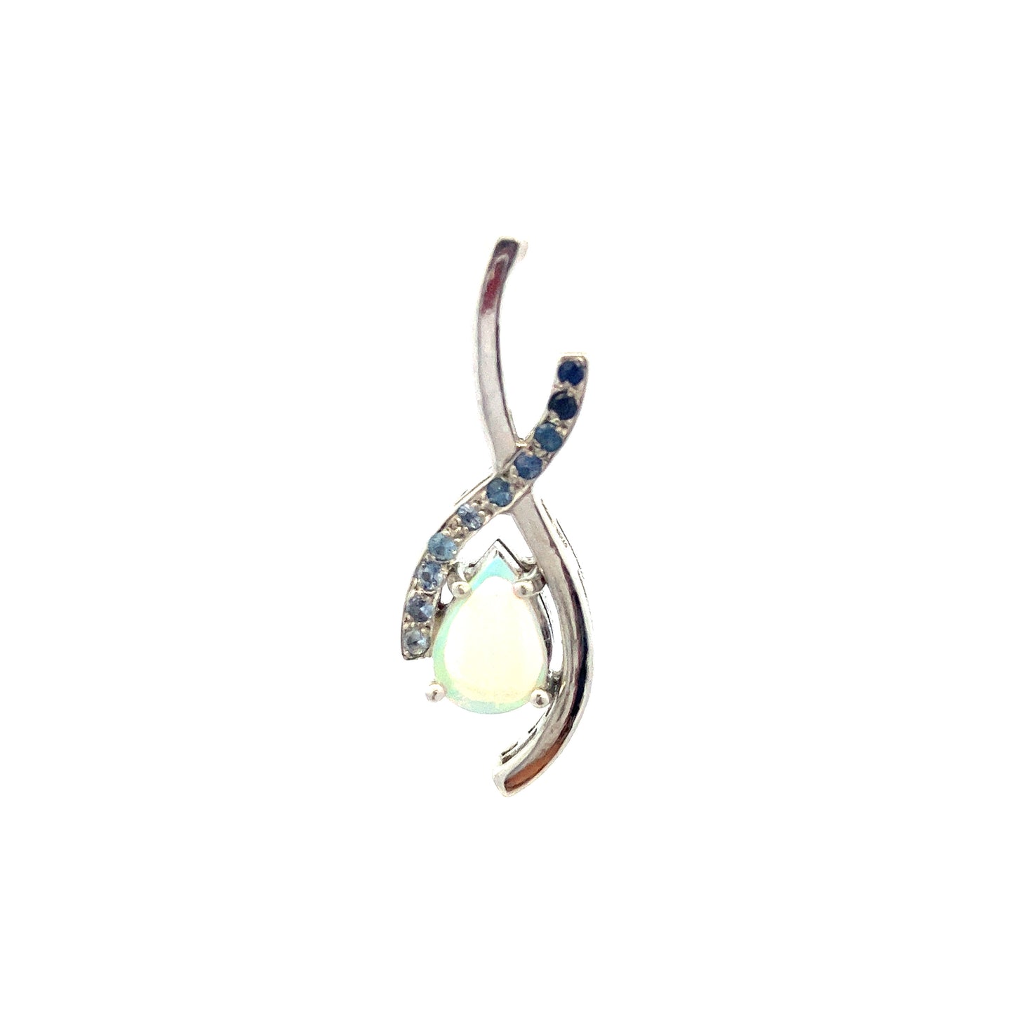 Load image into Gallery viewer, WHITE GOLD STONE PENDANT ( 18K ) ( 3.13g ) - P001185 Chain sold separately
