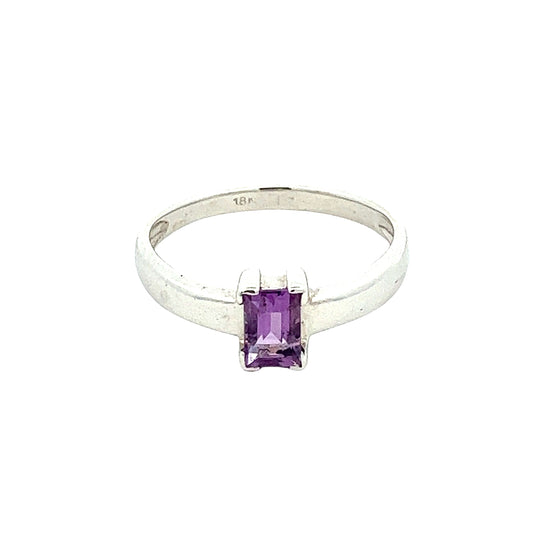Load image into Gallery viewer, WHITE GOLD STONE RING ( 18K ) - P001453
