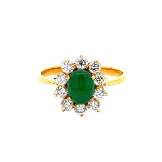 20K GOLD STONE RING - P001138