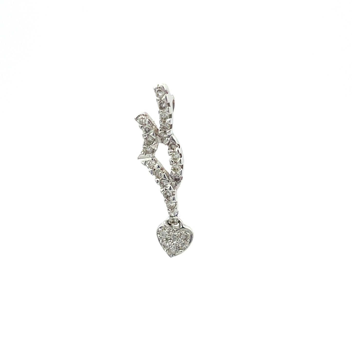 Load image into Gallery viewer, WHITE GOLD DIAMOND PENDANT ( 18K ) ( 1.1g ) - P001037 Chain sold separately
