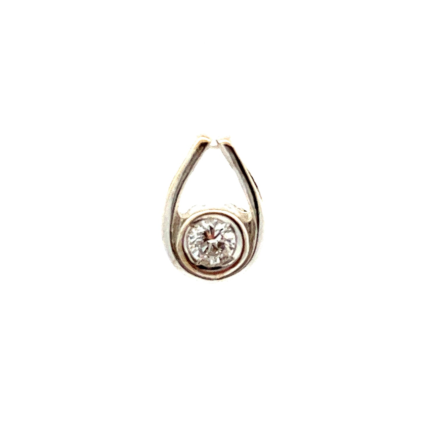Load image into Gallery viewer, WHITE GOLD DIAMOND PENDANT ( 18K ) ( 0.9g ) - P001718 Chain sold separately
