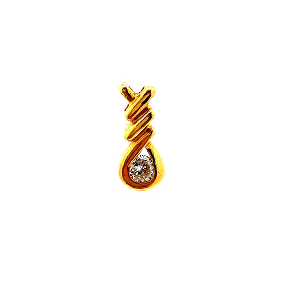 Load image into Gallery viewer, GOLD DIAMOND PENDANT ( 18K ) ( 0.85g ) - P000991 Chain sold separately
