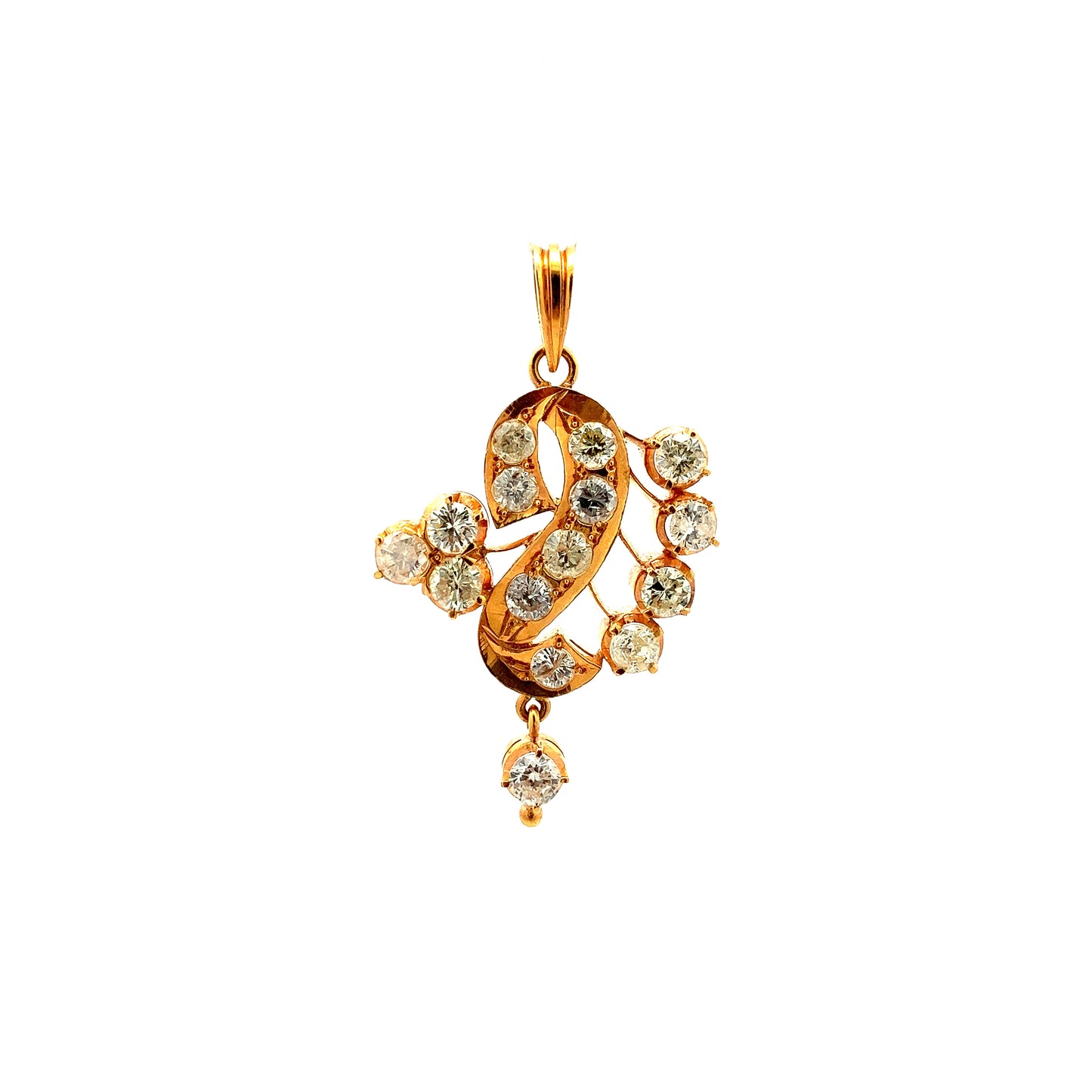 Load image into Gallery viewer, GOLD DIAMOND PENDANT ( 18K ) ( 3.7g ) - P001703 Chain sold separately
