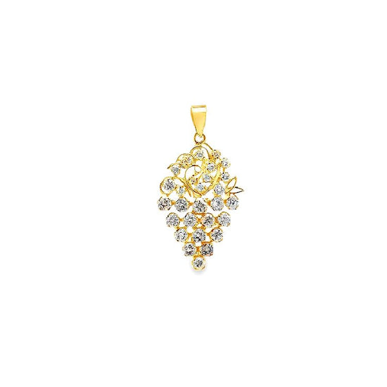 18K GOLD DIAMOND PENDANT - P001044
