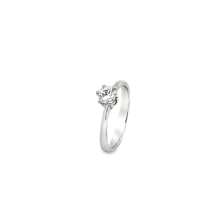 18K WHITE GOLD DIAMOND RING - P001022