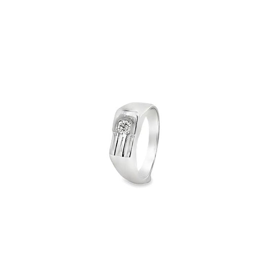 WHITE GOLD DIAMOND RING ( 18K ) ( 5.5g ) - P000967