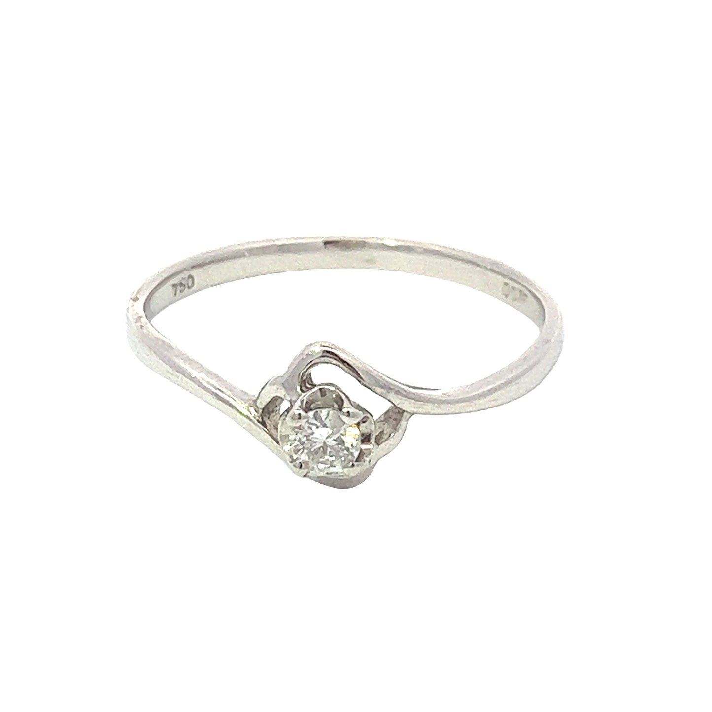 Load image into Gallery viewer, WHITE GOLD DIAMOND RING ( 18K ) ( 1.35g ) - P001191
