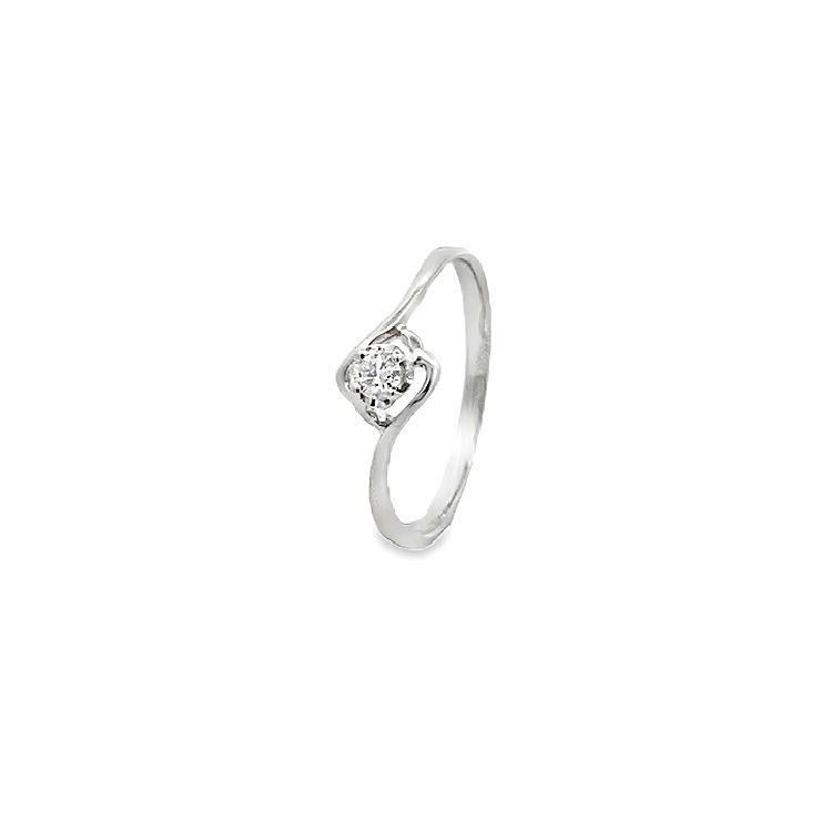 18K WHITE GOLD DIAMOND RING - P001191