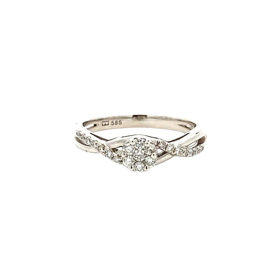 Load image into Gallery viewer, 14K WHITE GOLD DIAMOND RING - P001730
