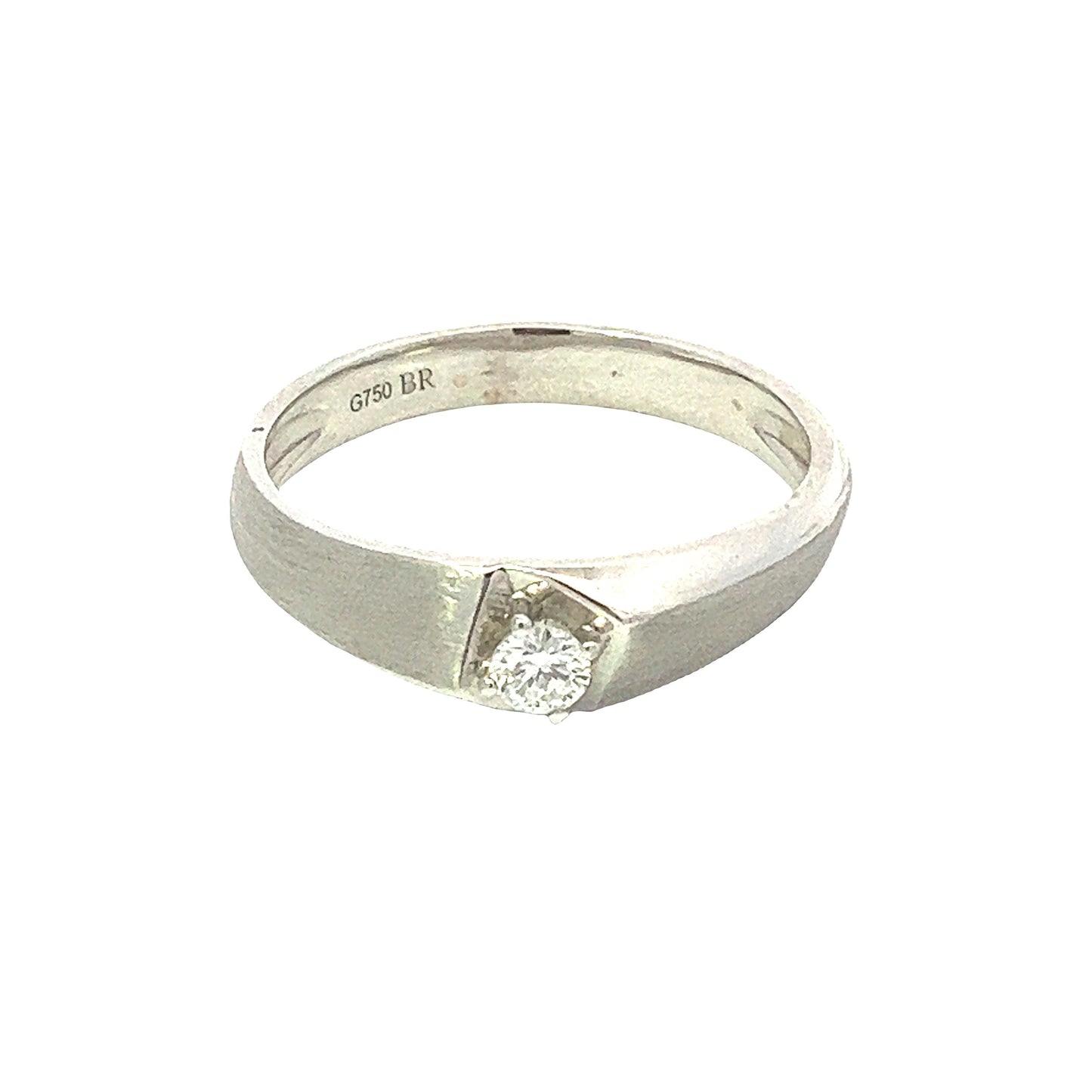 WHITE GOLD DIAMOND RING ( 18K ) ( 3.34g ) - P001743