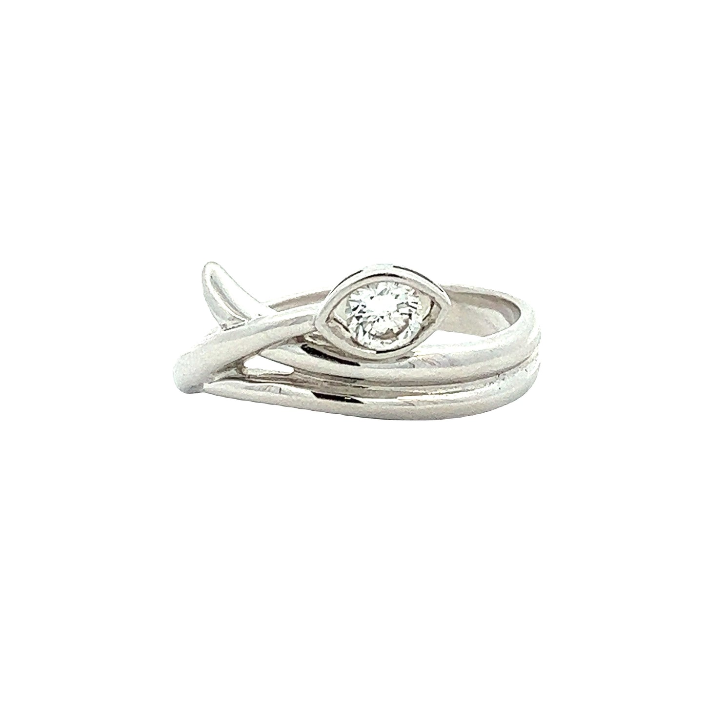 Load image into Gallery viewer, WHITE GOLD DIAMOND RING ( 18K ) - P001079
