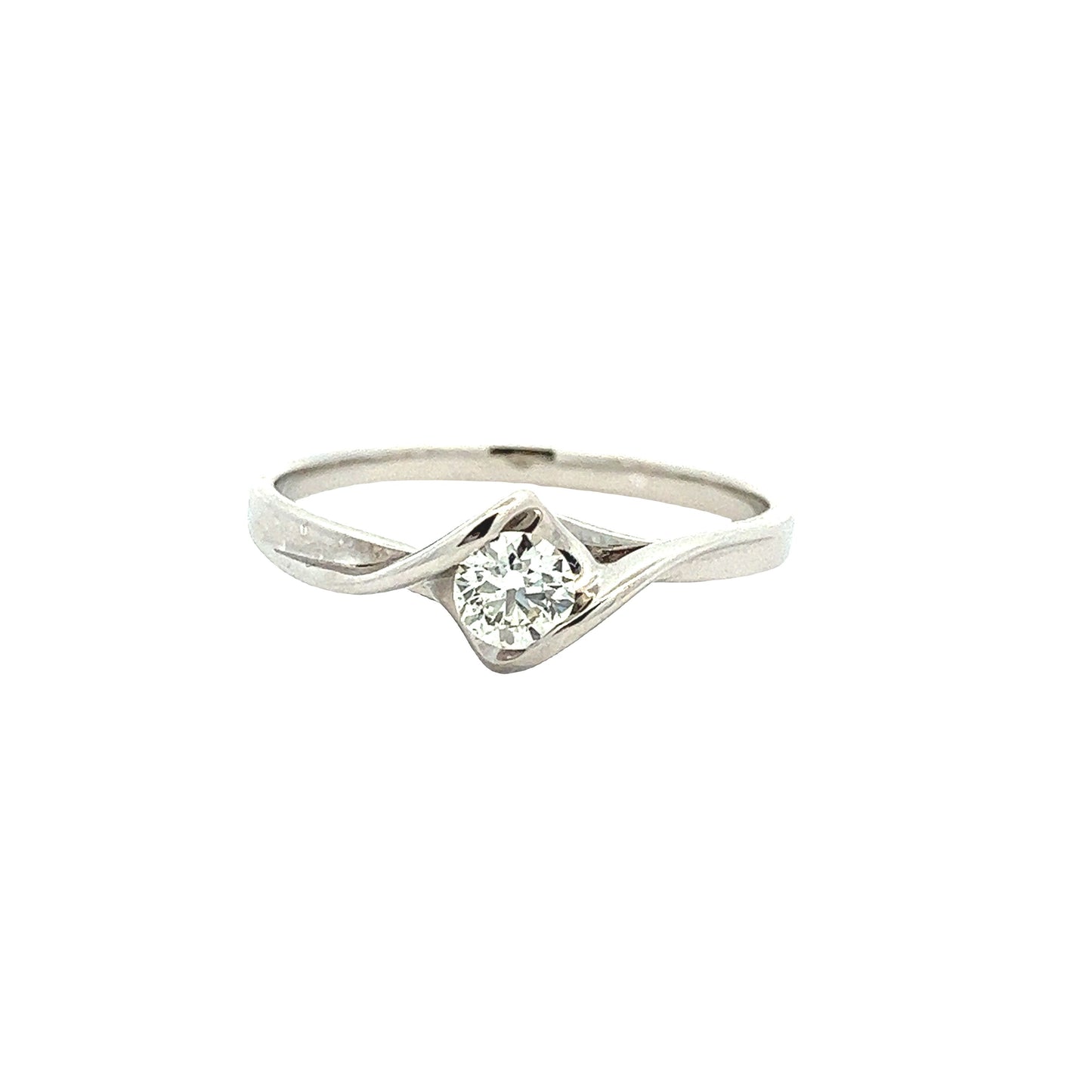 Load image into Gallery viewer, WHITE GOLD DIAMOND RING ( 18K ) - P000676
