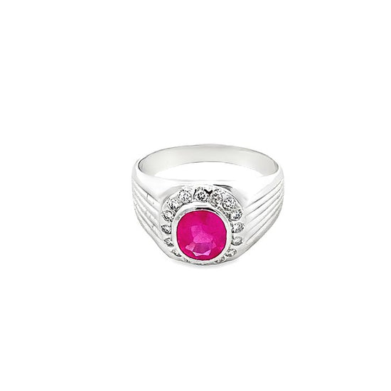 18K WHITE GOLD DIAMOND RING - P000852