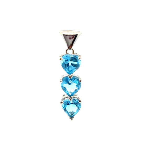 Load image into Gallery viewer, WHITE GOLD STONE PENDANT ( 18K ) ( 0.75g ) - P000560 Chain sold separately
