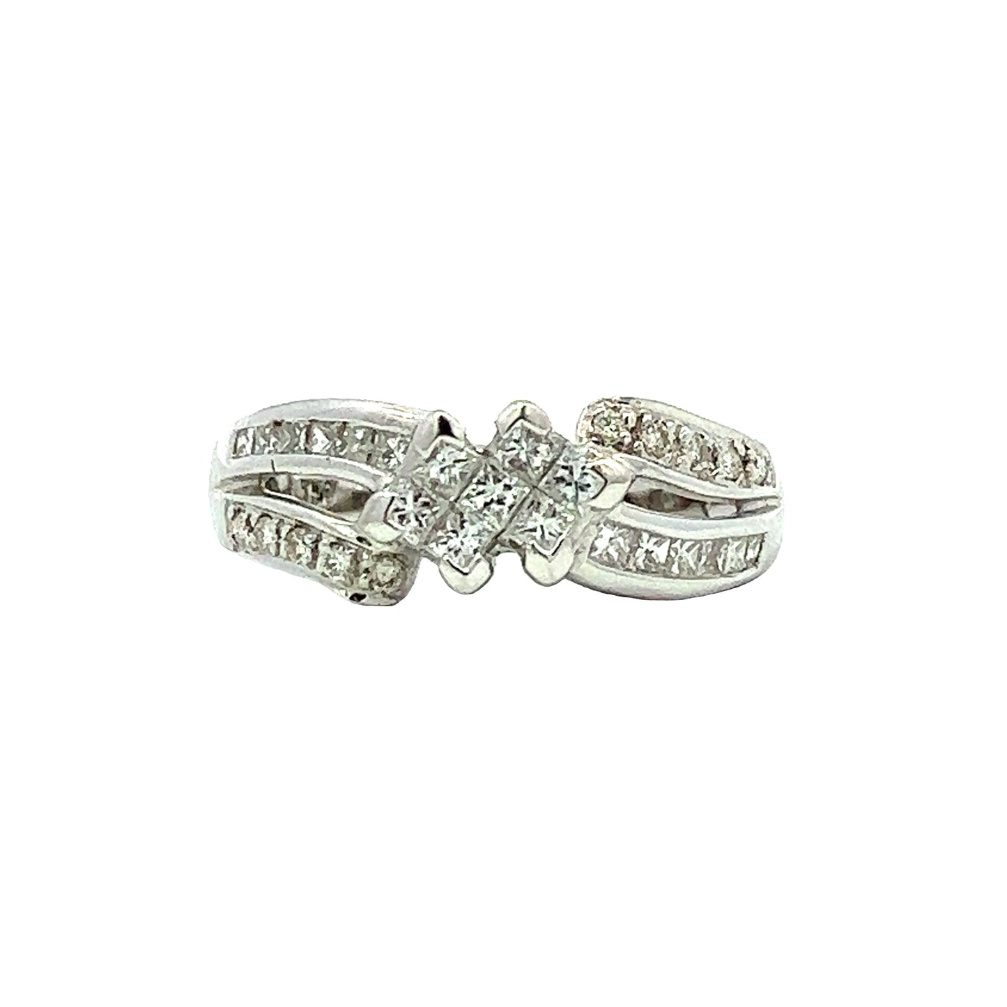 Load image into Gallery viewer, WHITE GOLD DIAMOND RING ( 18K ) - P000115
