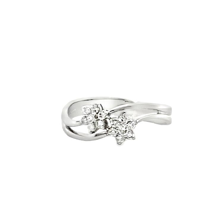 20K WHITE GOLD DIAMOND RING - P000083