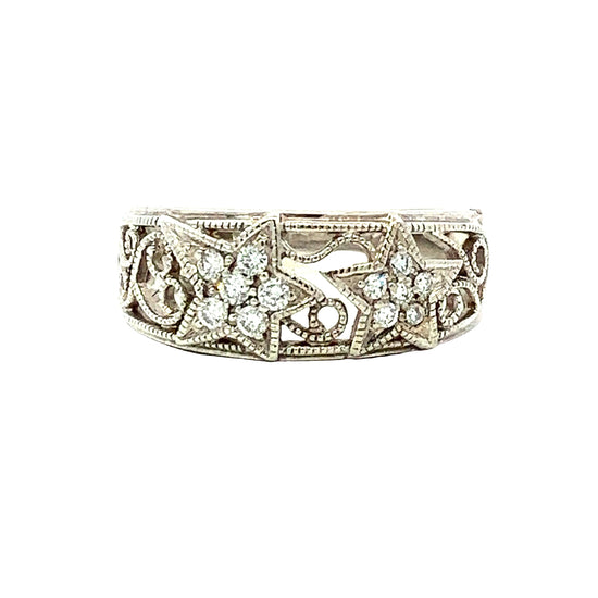 Load image into Gallery viewer, 18K WHITE GOLD DIAMOND RING - P000414

